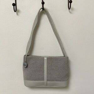 The Sak Small Beige Shoulder Bag - Pure Leather with Tightweave